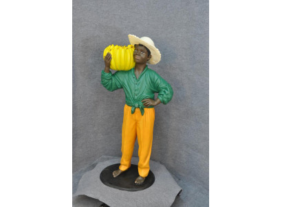 Cubaanse boer sculptuur figuur beeldhouwwerken zwart decoratie standbeeld figuren