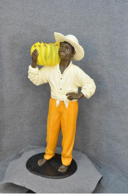 Cubaanse boer sculptuur figuur beeldhouwwerken zwart decoratie standbeeld figuren