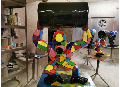 Designer Figur Standbeeld Moderne Figuren Beelden Decoratie Deco Gorilla Tuin Nieuw