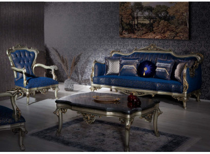 Sofaset bankstel set 3 + 1 salontafel stoffen bank driezits bank meubels 3-delig.