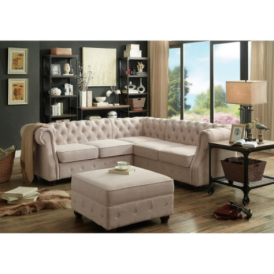Chesterfield bank Gestoffeerde banken Klassiek textiel Schaffhau Decor Hoekbank