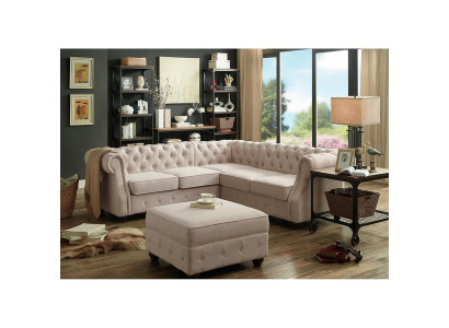 Chesterfield bank Gestoffeerde banken Klassiek textiel Schaffhau Decor Hoekbank