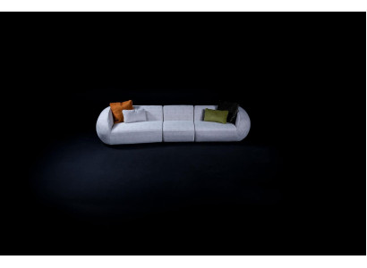 Grijze bank Luxe vijfzits woonkamer bank ontwerper gestoffeerd meubilair.