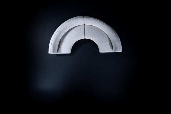 Half rond gestoffeerde U-vormige bank woonkamer inrichting Modern Bank