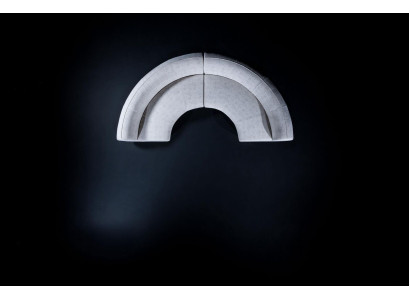 Half rond gestoffeerde U-vormige bank woonkamer inrichting Modern Bank