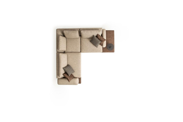 Moderne L-vormige hoekbank woonkamer meubel ontworpen stoffen bankstellen textiel