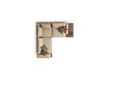 Moderne L-vormige hoekbank woonkamer meubel ontworpen stoffen bankstellen textiel