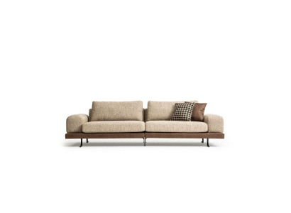 Beige bank Luxe driezitsbank Moderne stijl Woonkamer Bank Meubels