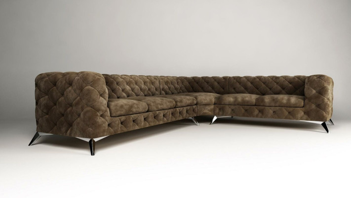 Velours Chesterfield hoekbank bankstel bankstel bank woonlandschap