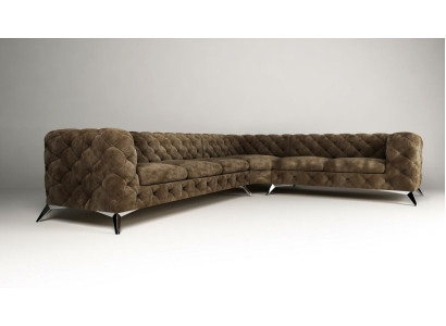 Velours Chesterfield hoekbank bankstel bankstel bank woonlandschap