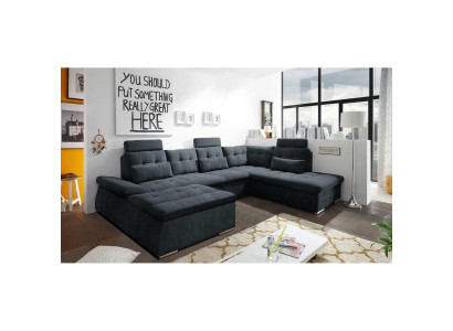 Hoekbank U-vorm Bank Woonlandschap Set Bekleding Bedfunctie Slaapbank