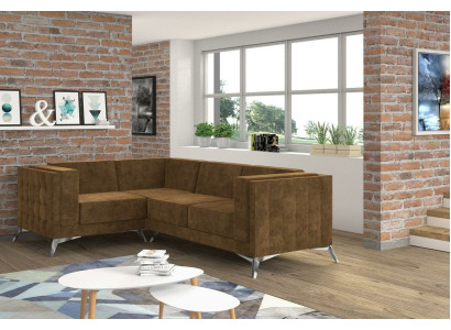 Stof L-vorm bankstel woonlandschap hoekbank set modern ontwerp sofa