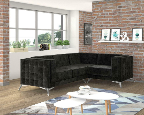 L-Vorm Bank Woonlandschap Hoekbank Sfeer Modern Design Bank textiel Stof nieuw