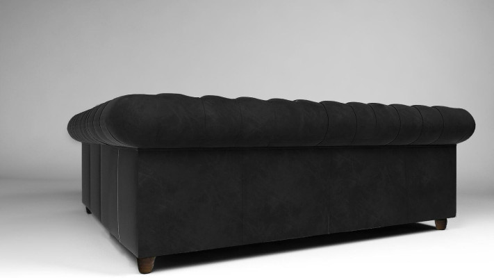 Chesterfield hoekbank L-vorm stof design bank gestoffeerde zitbank textiel
