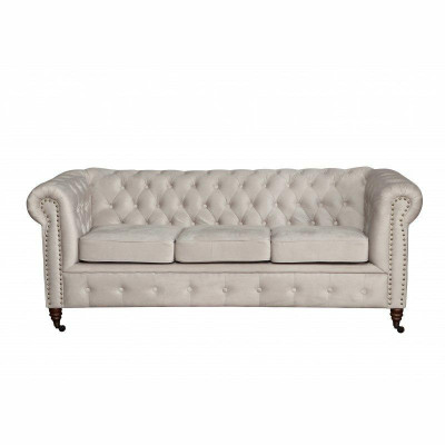 Chesterfield 3+2+1 Zitsbankstel + Hocker Bankstel Leer Textiel Banken