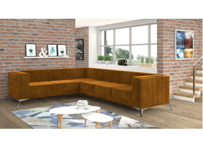 Hoekbank L-vorm Stoffen Bankstel Woonlandschap Set Design Modern Bank