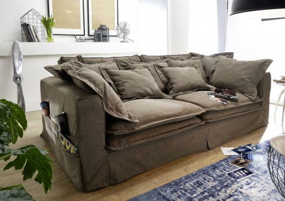 Bankstel 4-zits stoffen bankstellen Luxe designer bank Banken grote kussens Lümmel