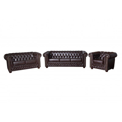 Chesterfield leren bankstel bank bank bank bank bank zitbank bankstel nieuw