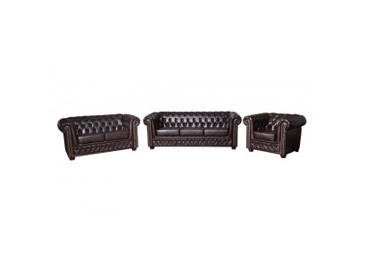 Chesterfield leren bankstel bank bank bank bank bank zitbank bankstel nieuw