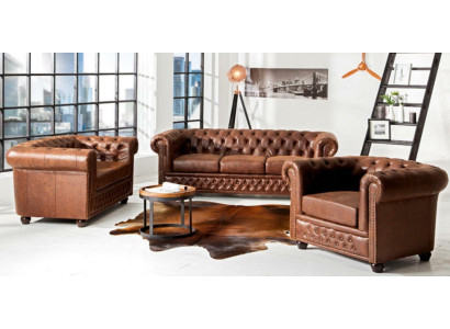 Bankstel 3+2 zits Nieuwe set Ontwerp Banken Bekleding Decor Bankstellen Leer