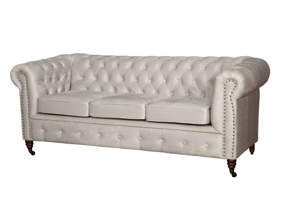 Chesterfield driezitsbank bank bank bekleding + voetenbankje bankstellen bankstellen 2-delige set nieuw