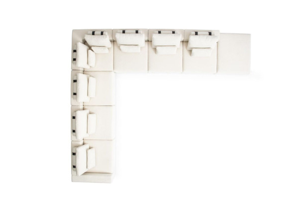 Hoekbank Bank L-vorm Bankstel Woonkamer Design Modern Textiel Meubels