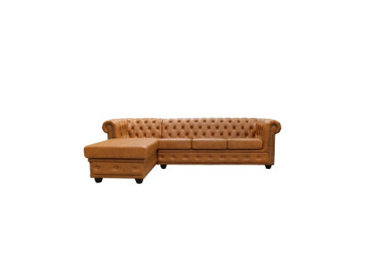 Chesterfield leren bank bank hoekbank lederen bankstel bekleding hoekbanken