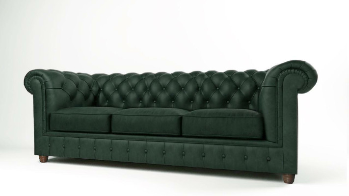 Chesterfield Bank Bank Bekleding 3-zits Bankstellen Zitset Bankstellen Groen