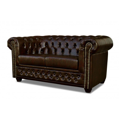 Chesterfield Sofa York 2-zits met slaapfunctie Bank Bekledingsbanken Banken Nieuw