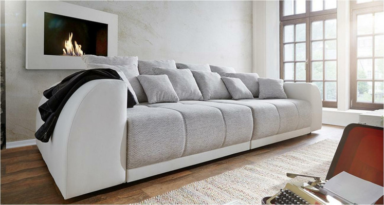 Sofa Bank 310cm Gestoffeerde Banken 5-zits Stof grote xxl Woonkamer Bankstellen