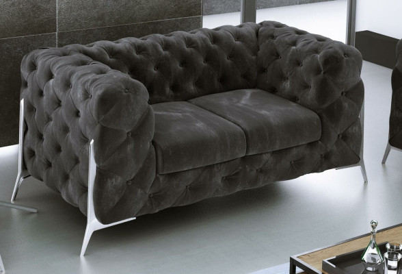 Chesterfield Bank 2-zits gestoffeerde zit stof textielbanken leren banken bank
