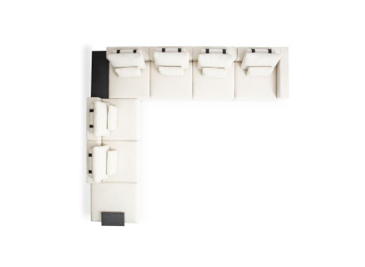 Luxe woonkamer hoekbank stoffen bankstel Modern