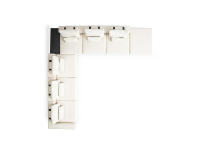Bank hoekbank L-vorm bank bekleding zitplaats modern woonkamer textiel meubels