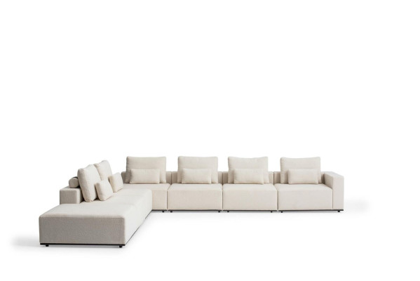 Loungeset woonkamer Beige gestoffeerde bankstel Set Nieuw