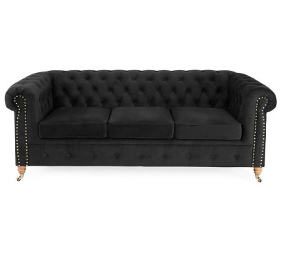 Chesterfield 3-zitsbank Stof Bank Stijlvol Ontwerp Klassiek Meubilair Nieuw
