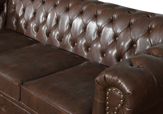 Chesterfield 3-zits bank leren bank bank bekleding zitbanken driezitter