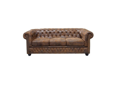 Bank Bekleding Bankstel Stof Chesterfield Bankstel 3-Zitsbank Driepersoons