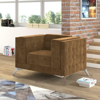 Chesterfield fauteuil tv bank 1-zits bank stoffen banken bekleding textiel
