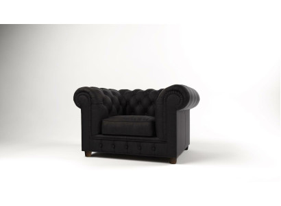 Edler Design Chesterfield fauteuil bekleed tv-zitkamer club textiel