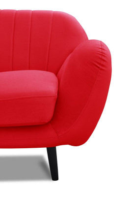 Driedelige bank gestoffeerd designbank 3-zitsbank woonkamer rood luxe bankstellen