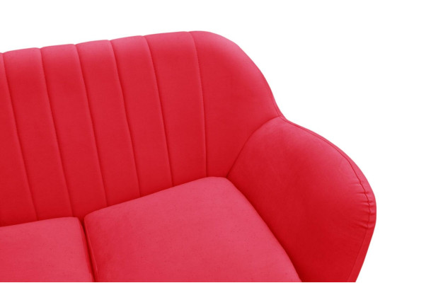 Driedelige bank gestoffeerd designbank 3-zitsbank woonkamer rood luxe bankstellen