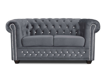 Chesterfield textiel bankstel gestoffeerd 2-zits banken bankstellen zwarte tweezitter nieuw  Chesterfield textiel bankstel gestoffeerd 2-zits banken bankstellen zwarte tweezitter nieuw