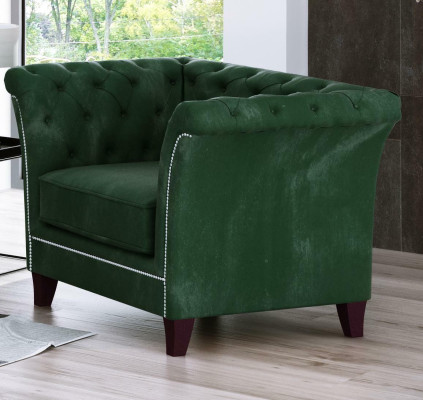 Chesterfield Fauteuil Bankbekleding 1-zits Velours Design Banken Decoratiebanken
