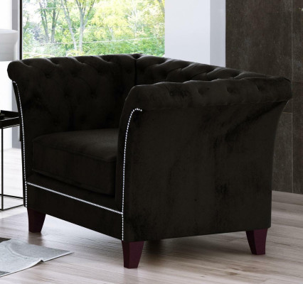 Chesterfield Fauteuil Bankbekleding 1-zits Velours Design Banken Decoratiebanken