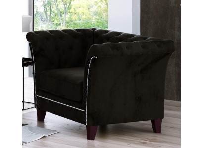 Chesterfield Fauteuil Bankbekleding 1-zits Velours Design Banken Decoratiebanken