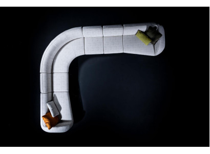 Meubelstof L-vorm bankstel woonkameroek relaxgroep bank