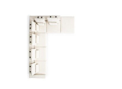 Stijlvolle hoekbank Moderne gestoffeerde banken Woonkamer stoffen bankstel Bank