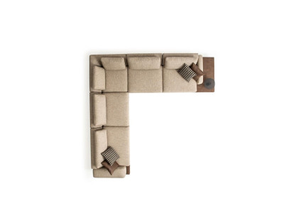 Hoekbank L-vorm woonkamer bank ontwerp modern gestoffeerd meubel