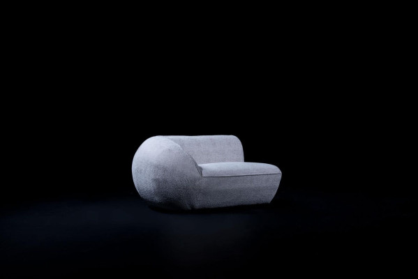 Woonkamerbank in zeszitter gestoffeerd luxe designbank stof