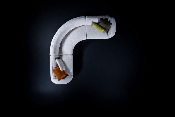 Textielbank Moderne L-vormige Bank Woonkamer Designer Bankstellen